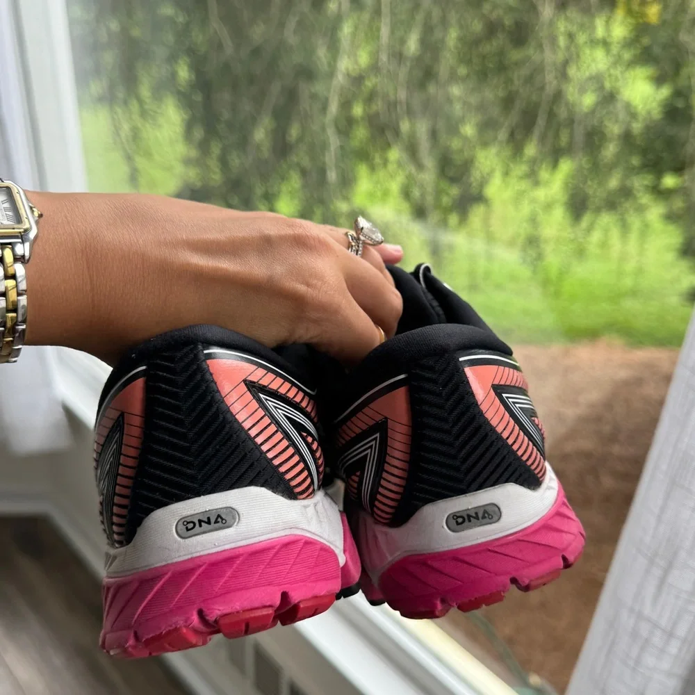 Brooks ghost 10 running sneakers black pink white 10 - Picture 6 of 8